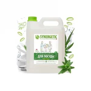 Гель для мытья посуды Synergetic, алоэ, 5 л