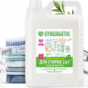 Гель для стирки Synergetic, гипоалергенный, для всех видов тканей, 5 л