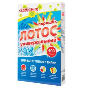 Стиральный порошок «Любаша», «Лотос», для всех типов стирки и тканей, 400 г