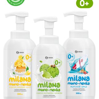 Жидкое мыло "Milana мыло пенка" 500 мл в ассортименте (спайка 3 шт)