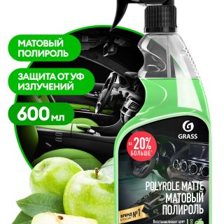 Полироль-очиститель пластика матовый "Polyrole Matte" яблоко (флакон 600 мл)