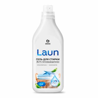 Гель для стирки 2в1 с пятновыводителем Laun (флакон 1 л)